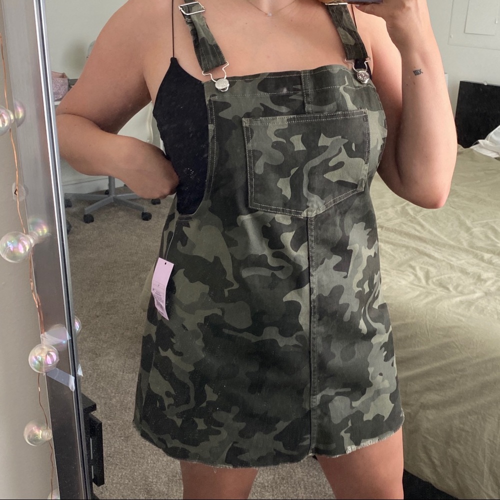 NWT Camo Overall Dress
